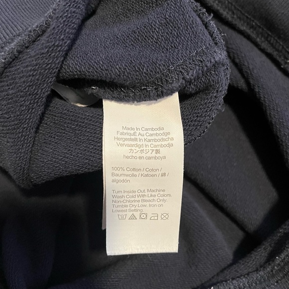 J Crew navy blue cotton vintage-look Crew crewneck sweatshirt - Picture 6 of 8